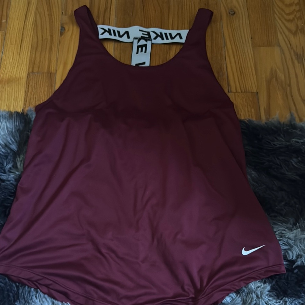 Nike Red Relaxed Backless Tank Top